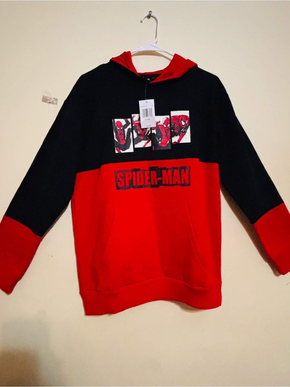 Spiderman Red and Black Graphic Pullover
